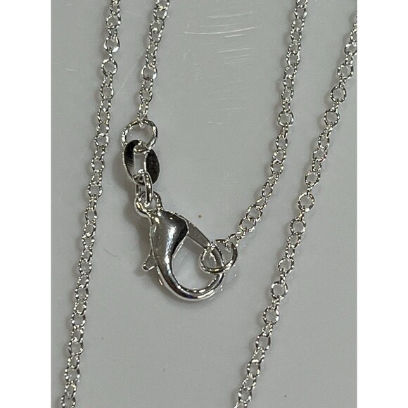 925 Sterling Silver Witchy Cat Sitting on Crescent Moon Pendant Necklace 17in - Picture 6 of 8